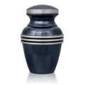Metallic Blue Banded Keepsake Urn