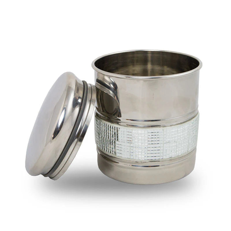 Scattering Pet Cremation Urn With Silver Sparkle