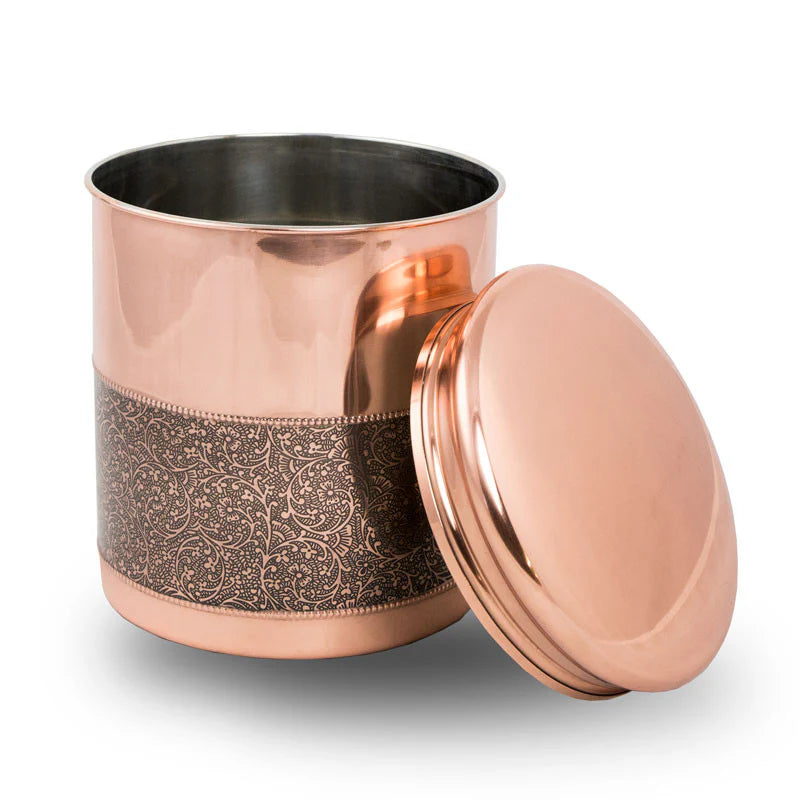 Copper Scattering Cremation Urn with Mughal Motif